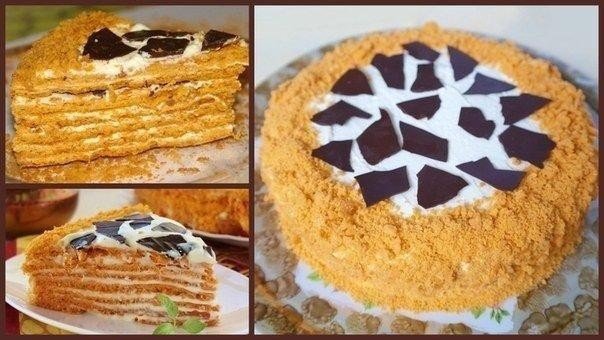 Вкусный и простой торт «Сахара» понравится всем. Готовить его довольно просто и быстро