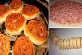 Домашние ШАНЕЖКИ с МЯСОМ: пошаговый рецепт