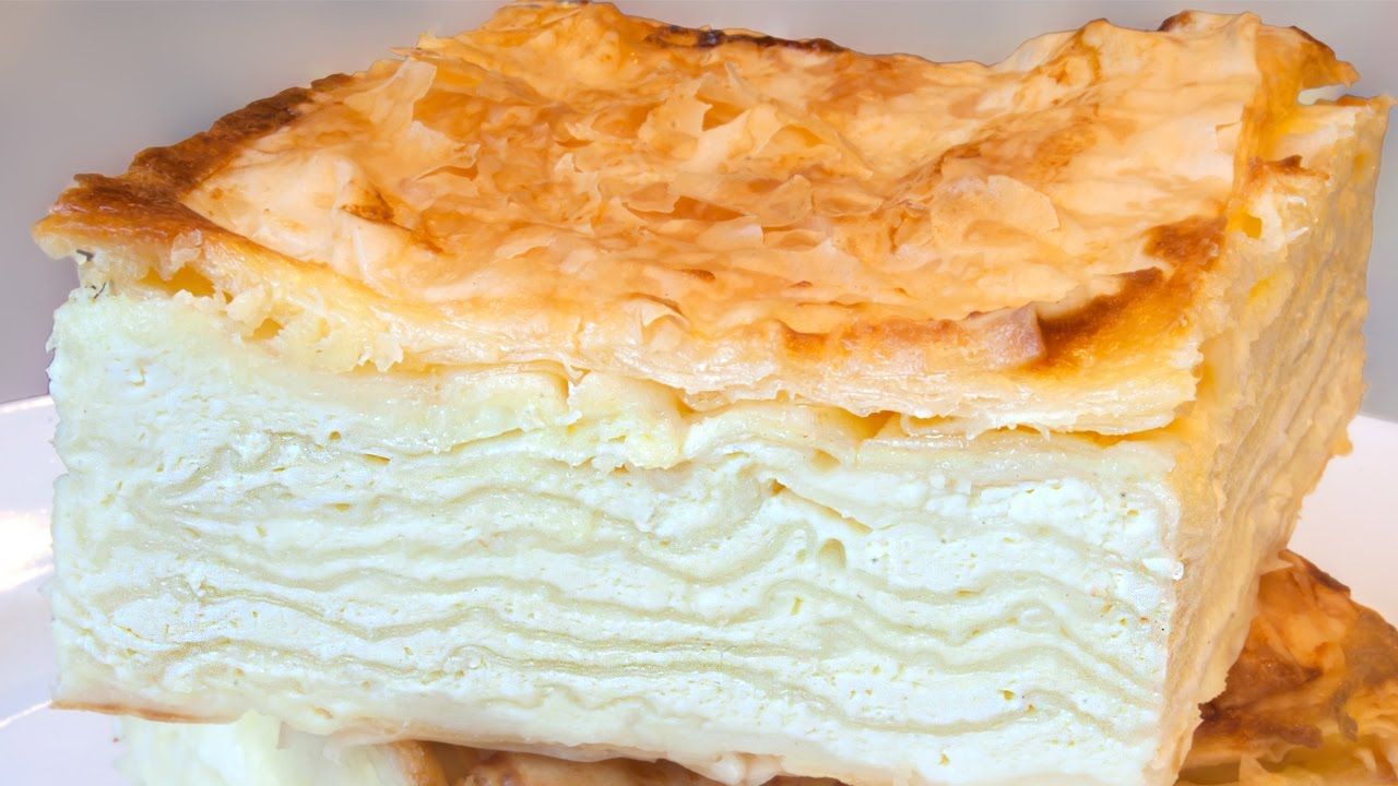 Пирог творожно-слоеный с тестом фило (Ачма/баница - простой рецепт)