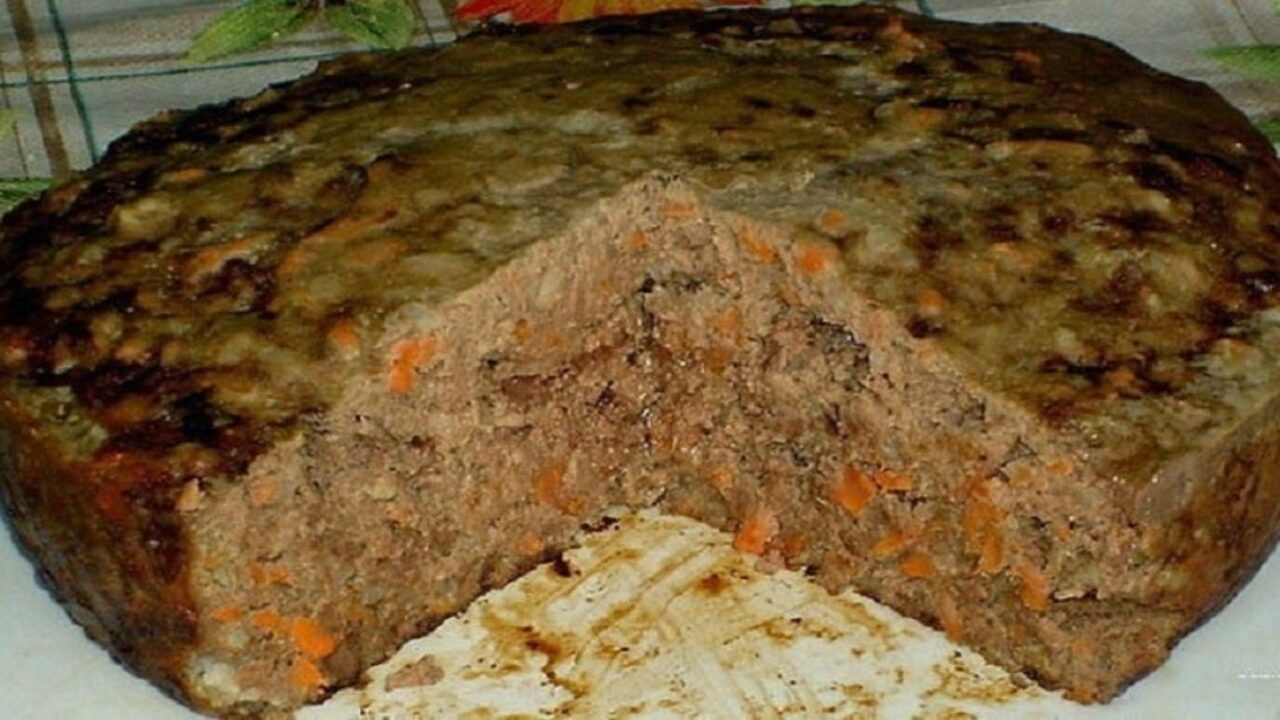 Запеканка из печени с морковью и луком