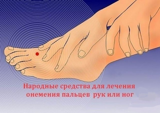 Народные рецепты против онемения рук и ног.
