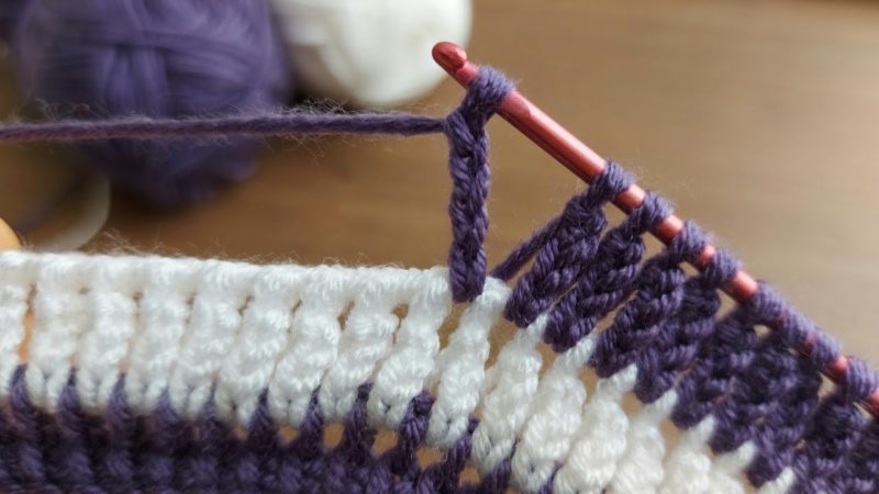 Самое простое тунисское вязание — но как изящно и красиво