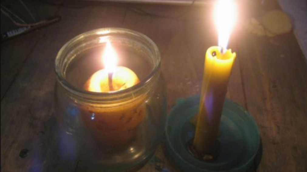 Самодельная свеча длительного горения из картошки