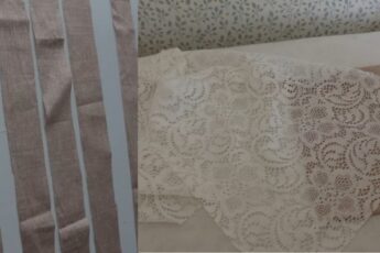 Полезная и красивая вещь из старого тюля и остатков ткани