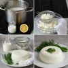 Домашний сыр из 1 литра молока, половины лимона и 1 стакан йогурта