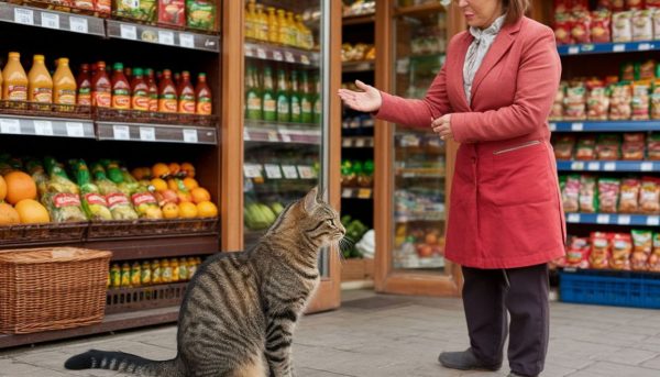 Мгновенная карма. Продавщица обидела кота в магазине и сразу же поплатилась за это