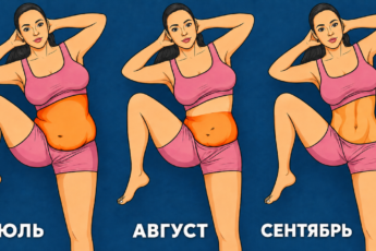 Живот и талия подтягиваются стоя: 4 упражнения по минуте