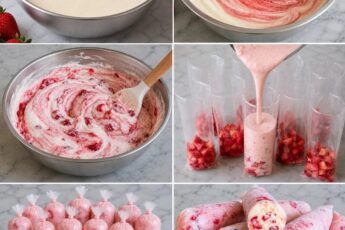 КЛУБНИЧНОЕ МОРОЖЕНОЕ В ПАКЕТИКАХ