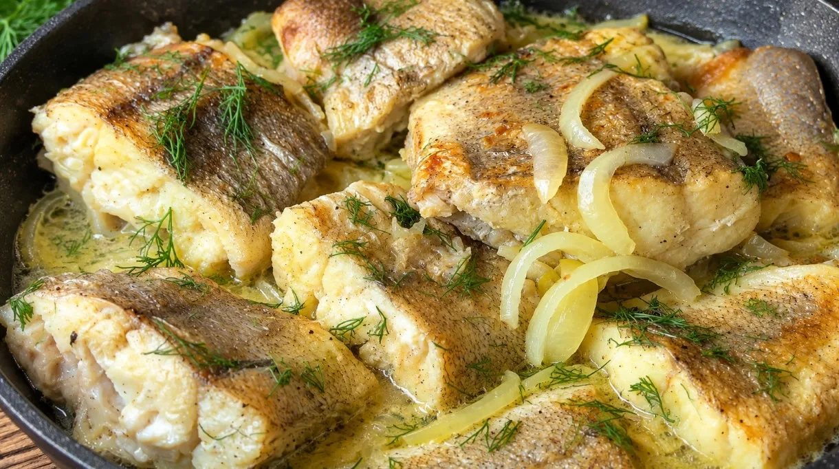Быстрее и вкуснее любых котлет: как приготовить потрясающе сочную рыбу с луком всего за 15 минут