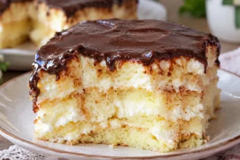 Тот самый вкус из маминой тетрадки: выпекаю один пласт и разделяю на 4 коржа — мягкий бисквитный торт с заварным кремом