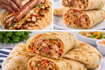 Домашняя шаурма‑рулет с курицей и пряным маринадом: сочная начинка и аппетитная подача